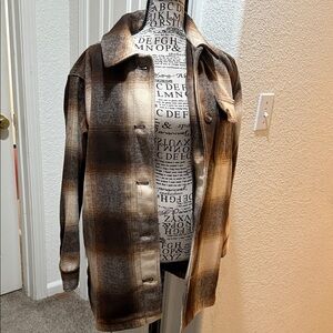 Old Navy Brown Plaid Shirt